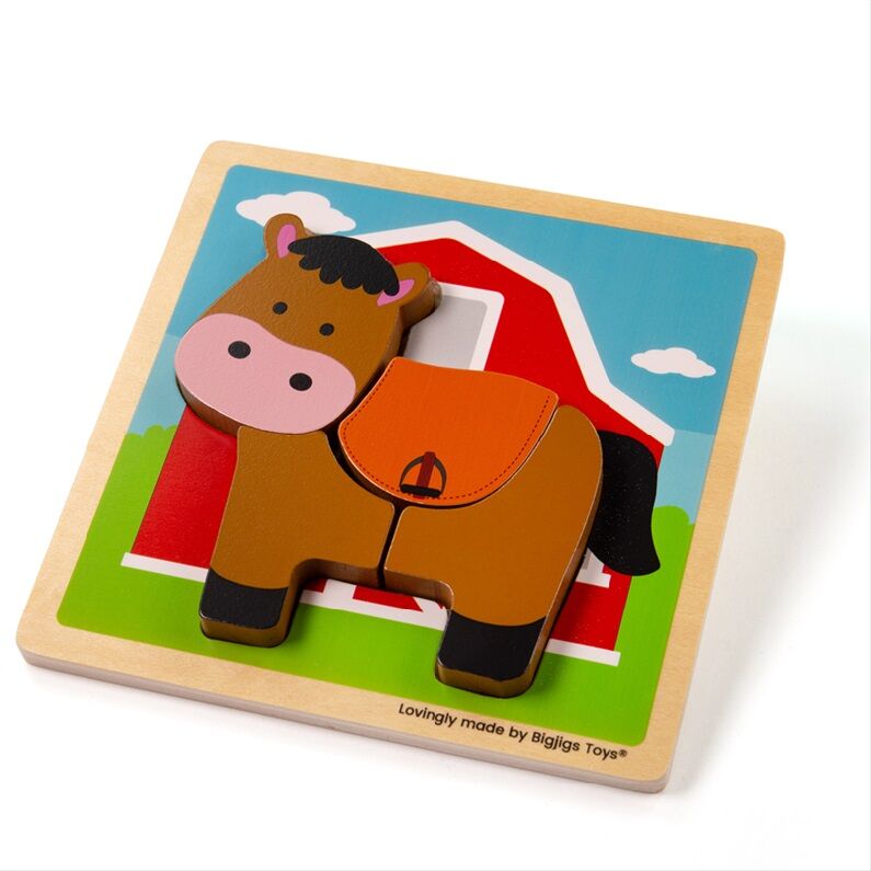 E-shop Bigjigs Toys Vkladacie puzzle Koník