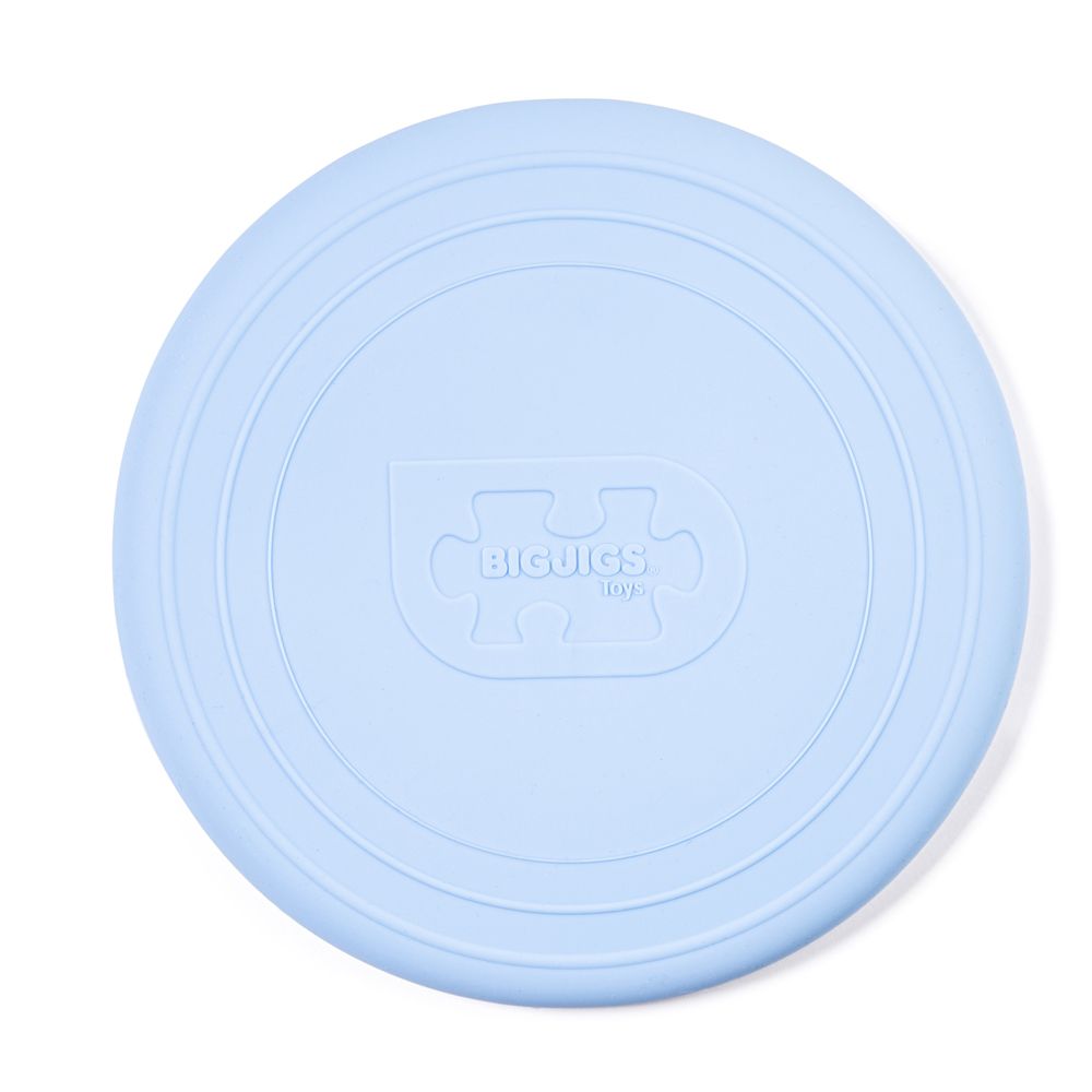 E-shop Bigjigs Toys Silikónové frisbee modré Powder
