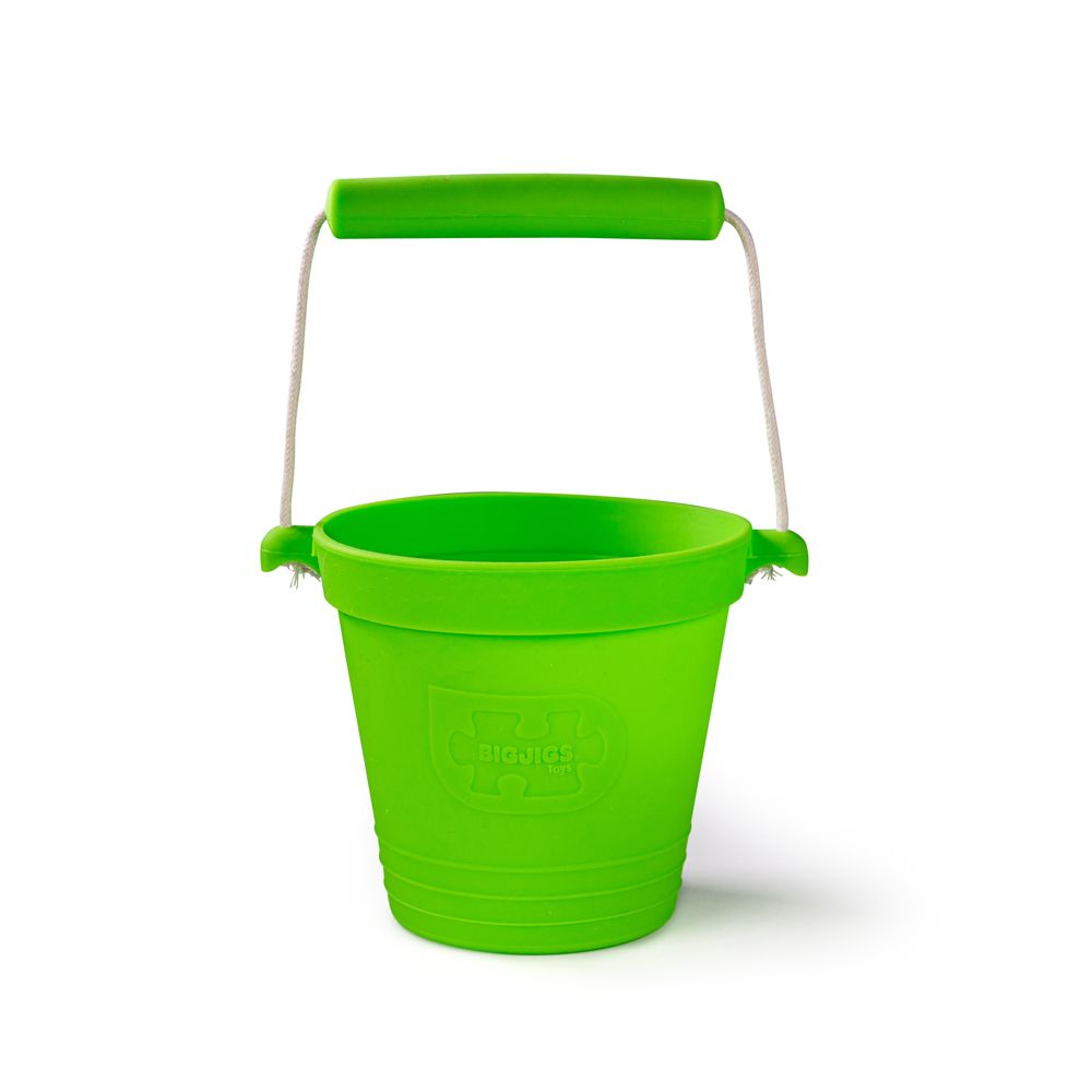 E-shop Bigjigs Toys Silikónové vedierko zelené Meadow