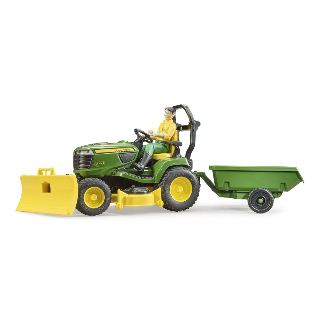 E-shop Bruder 62104 Bworld traktor John Deere s prívesom a záhradníkom