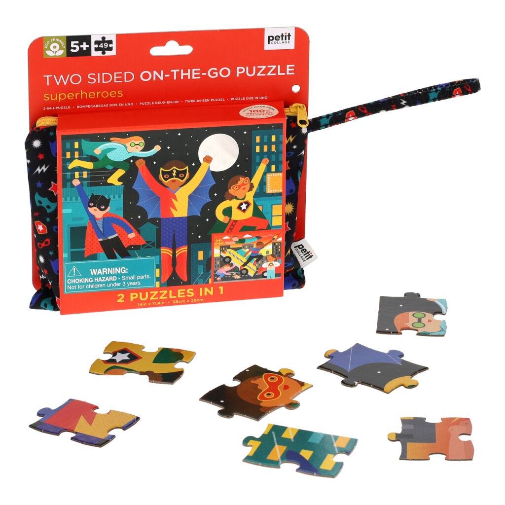 E-shop Petitcollage Obojstranné puzzle Superhrdinovia