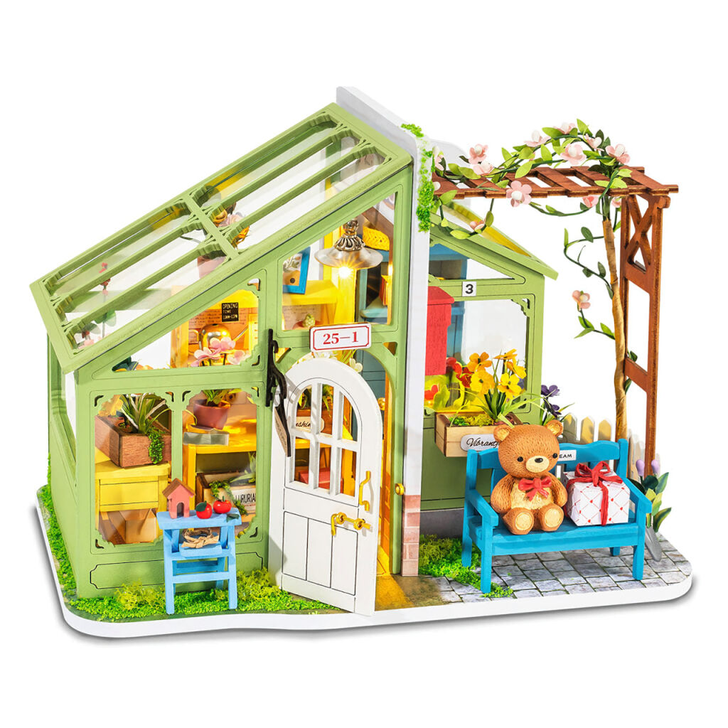 E-shop RoboTime Drevené 3D puzzle Miniatúra Jarné stretnutie