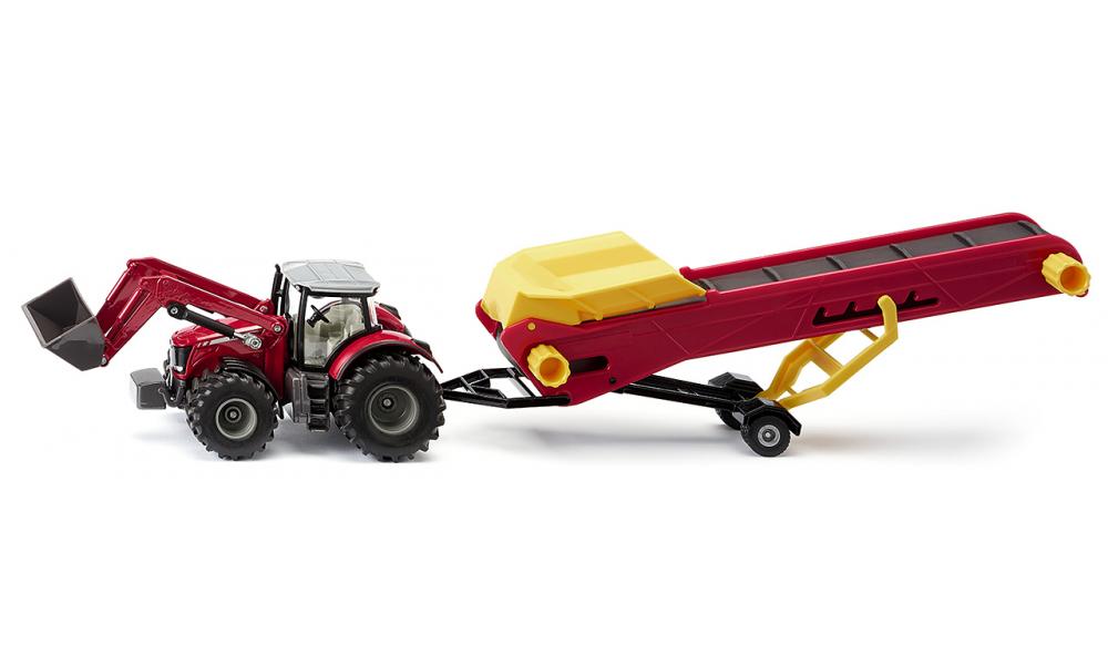SIKU Farmer - Traktor Massey Ferguson s dopravníkom