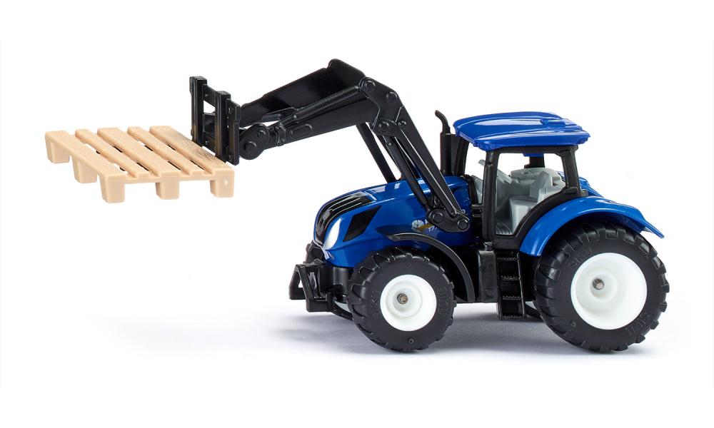 SIKU Blister - Traktor New Holland s paletovou vidlicou a paletou