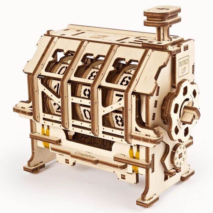 Ugears 3D mechanické puzzle - STEM klikacie počítadlo 157 ks