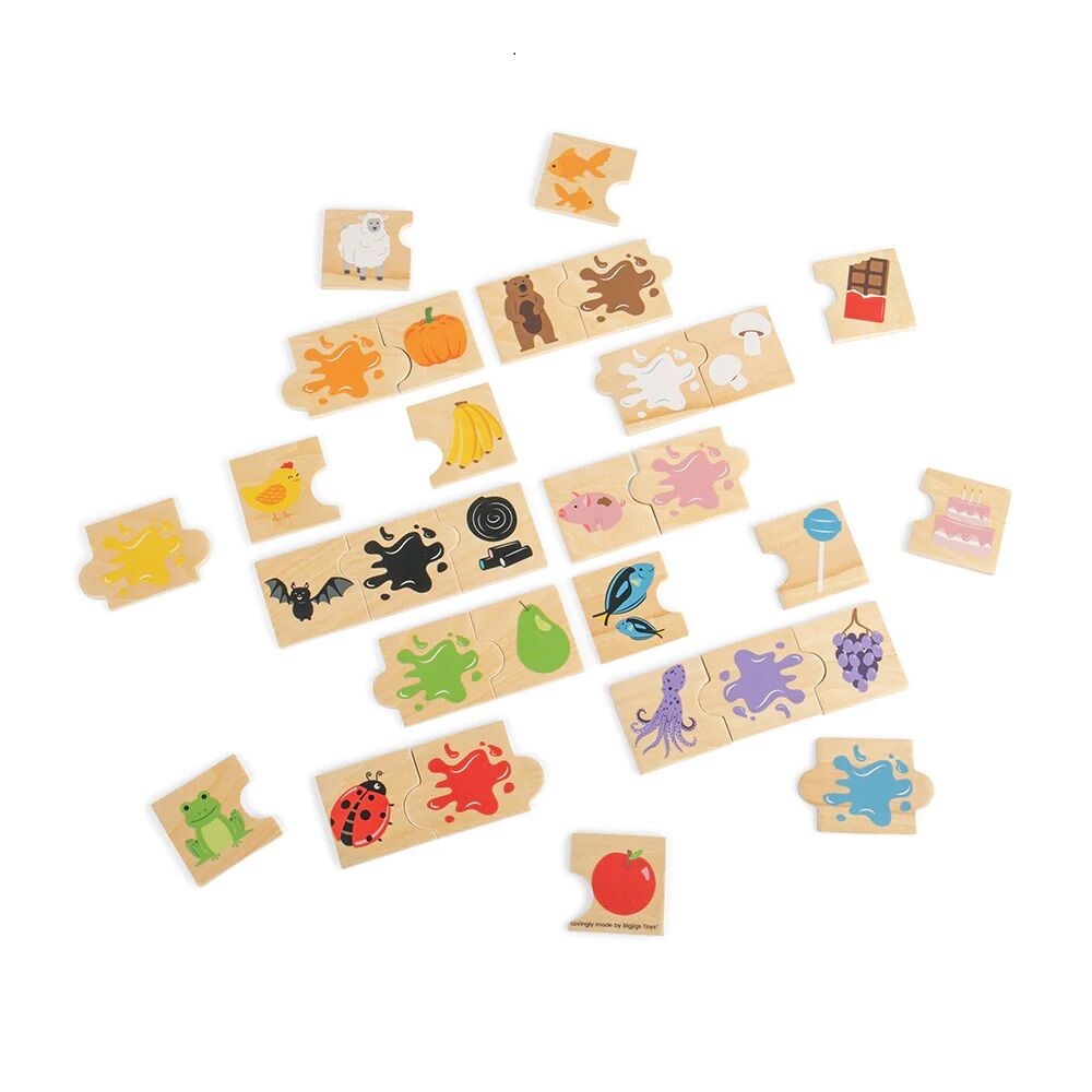 E-shop Bigjigs Toys Didaktické puzzle Farby