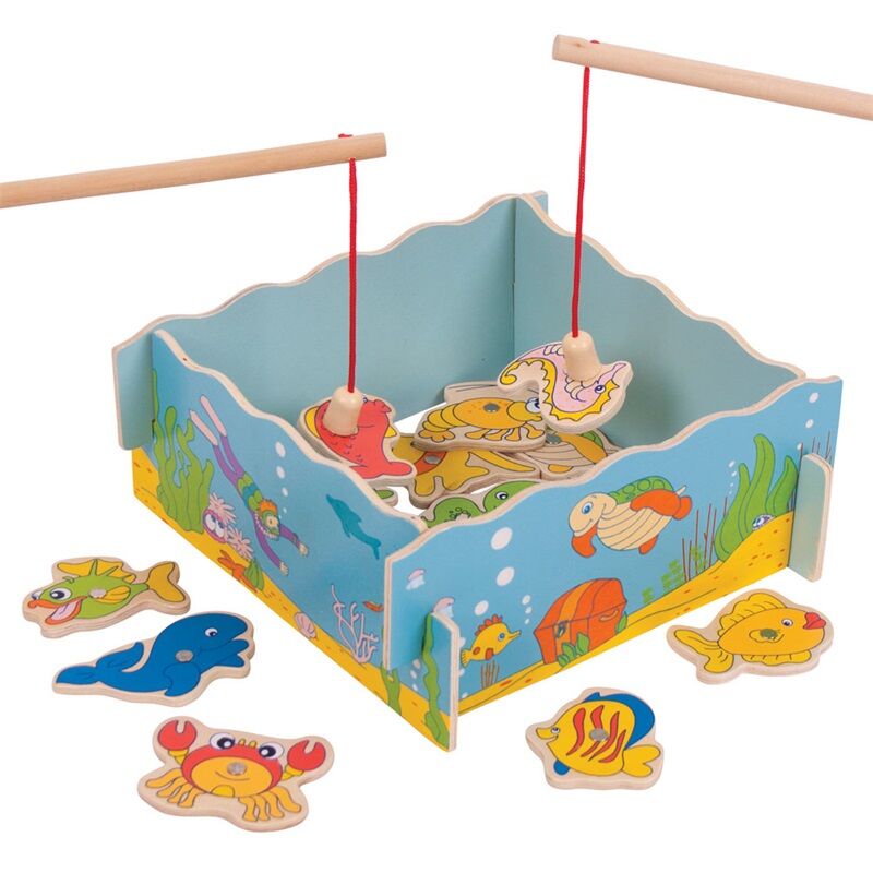 E-shop Bigjigs Toys Magnetické chytanie rybičiek mora