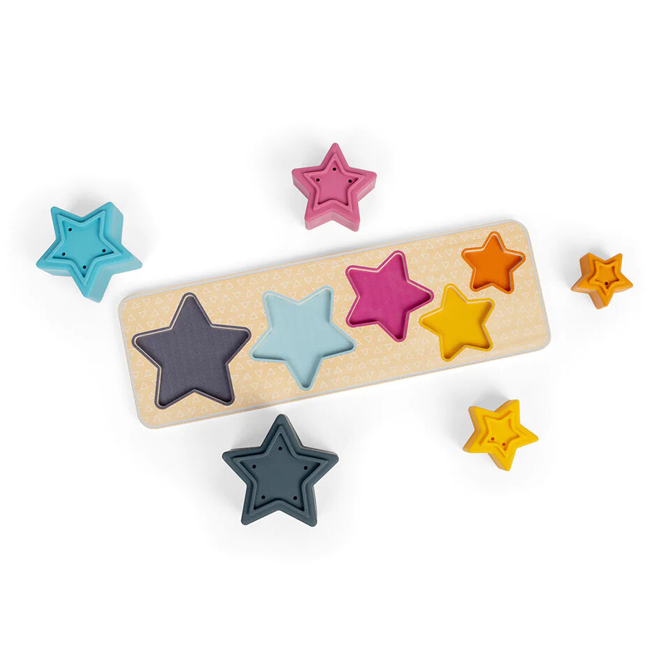E-shop Bigjigs Toys Vkladacie puzzle Hviezdy