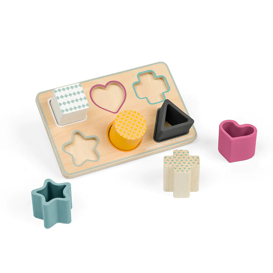E-shop Bigjigs Toys Vkladacie puzzle Tvary