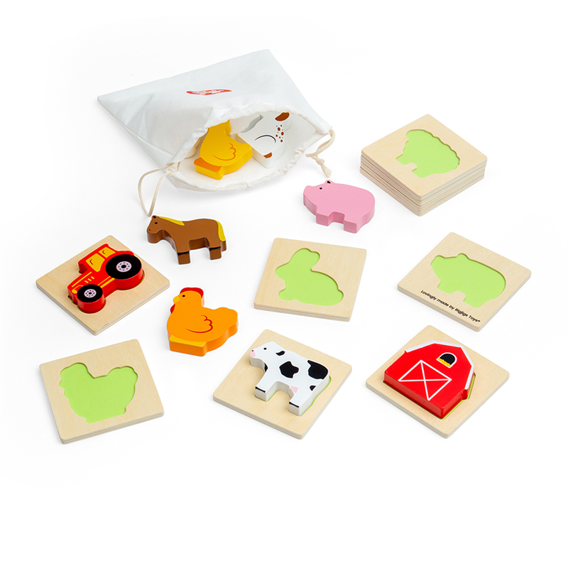 E-shop Bigjigs Toys Cestovná hra Hmataj a nájdi Farma