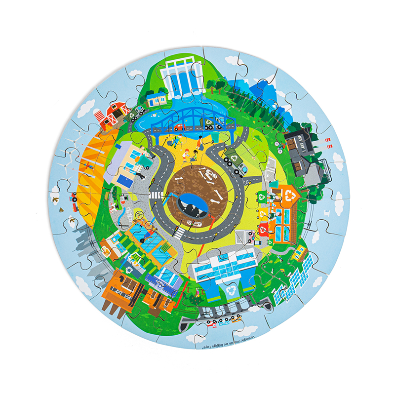 E-shop Bigjigs Toys Kruhové puzzle Recyklácia