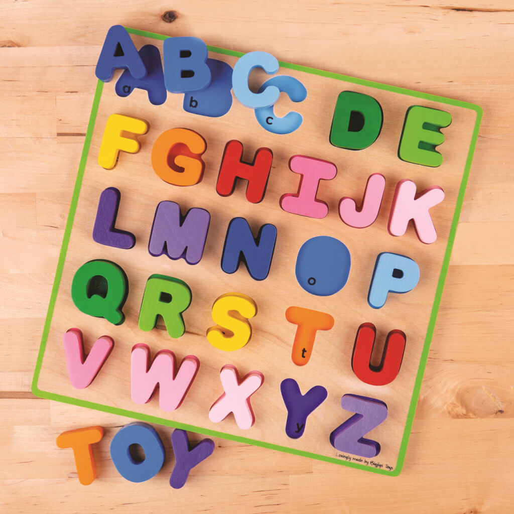 E-shop Bigjigs Toys Vkladacie puzzle Abeceda veľké písmená