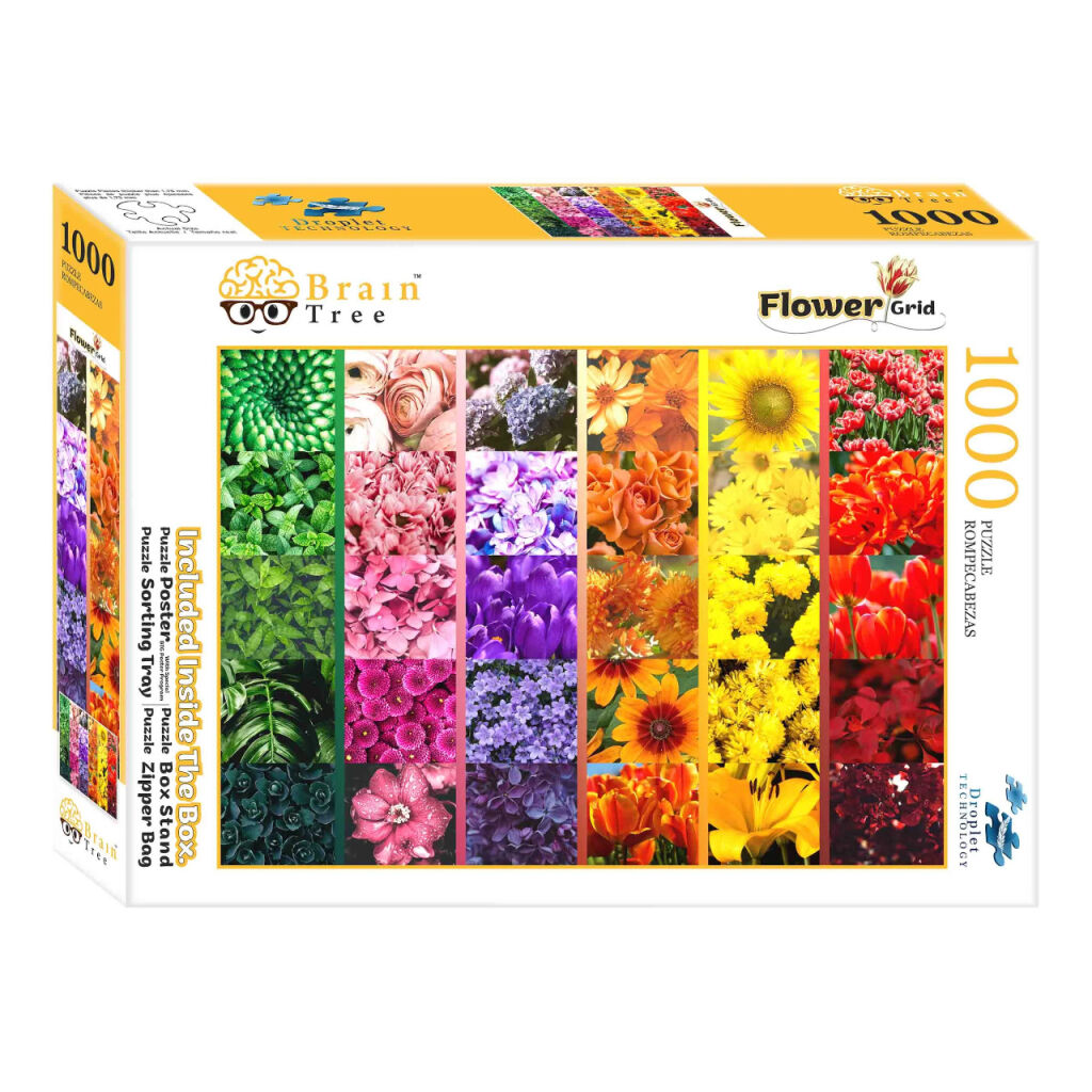 E-shop Brain Tree Puzzle Dlaždice s kvetinami 1000 dielikov