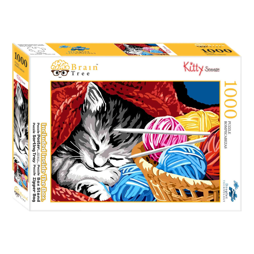 E-shop Brain Tree Puzzle Driemajúce mačiatko 1000 dielikov