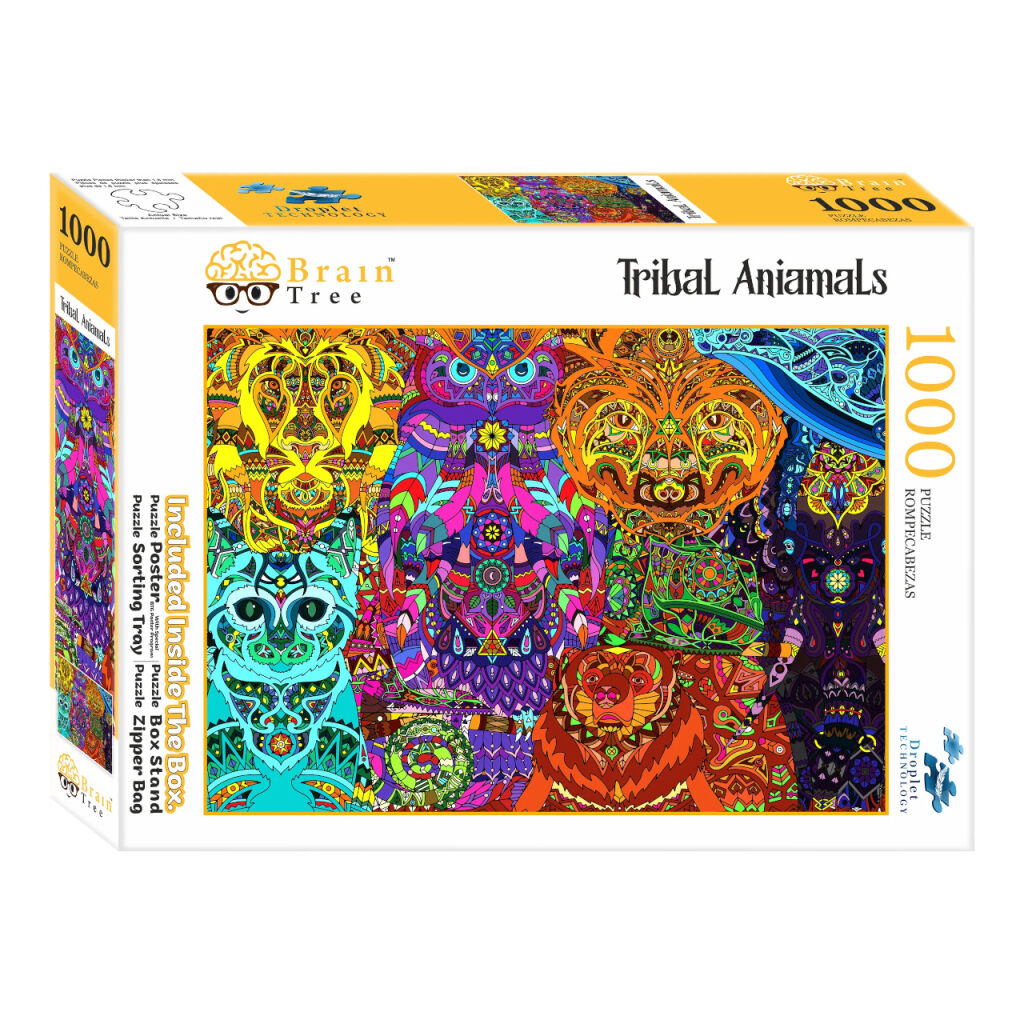 E-shop Brain Tree Puzzle Kmeňové zvieratá 1000 dielikov