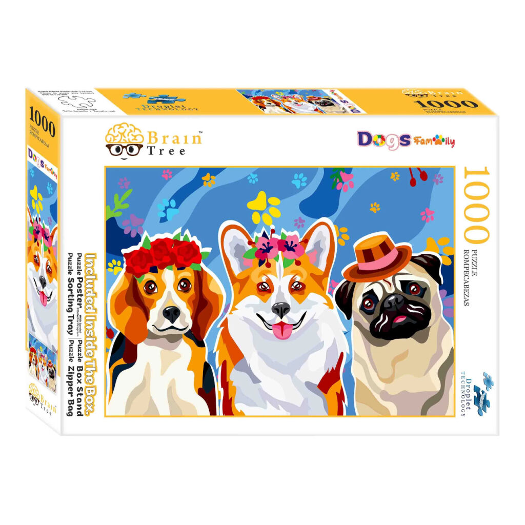 E-shop Brain Tree Puzzle Psia rodinka 1000 dielikov