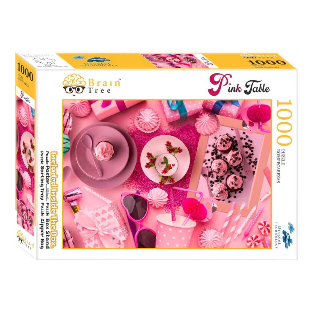 E-shop Brain Tree Puzzle Ružovo prestreté 1000 dielikov