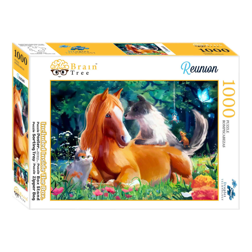 E-shop Brain Tree Puzzle Stretnutie zvierat 1000 dielikov