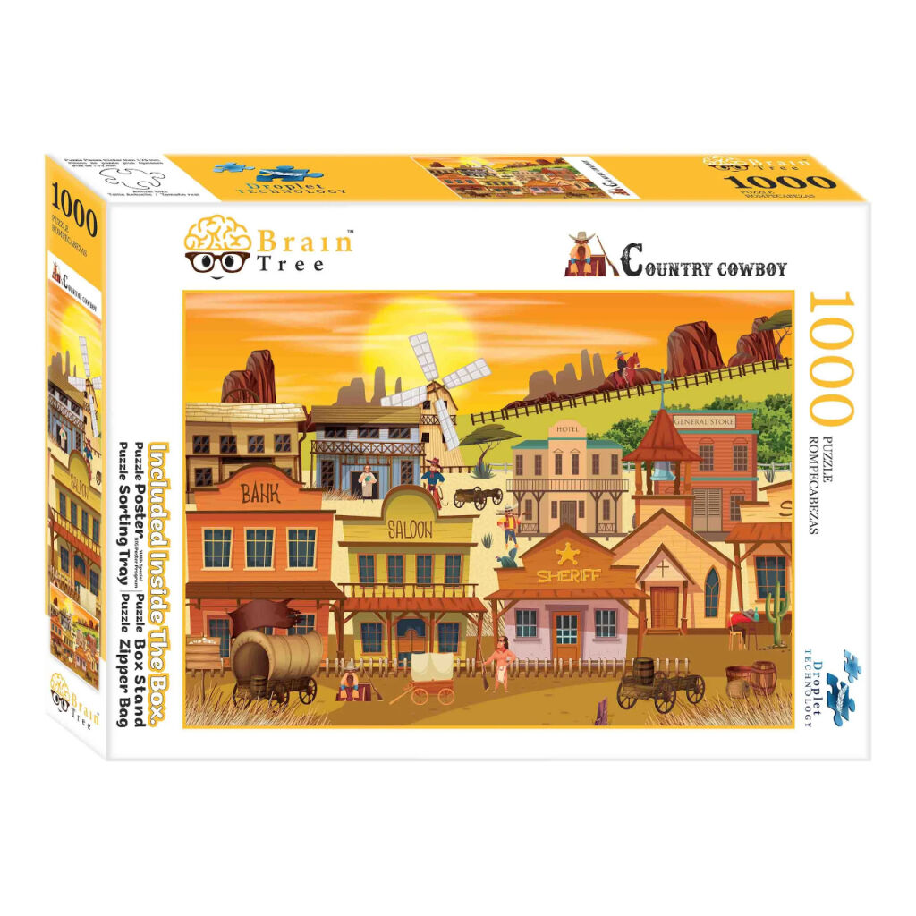 E-shop Brain Tree Puzzle Westernové mestečko 1000 dielikov