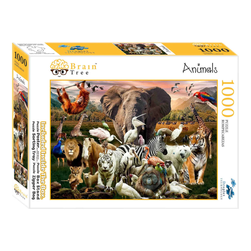E-shop Brain Tree Puzzle Zvieratá 1000 dielikov
