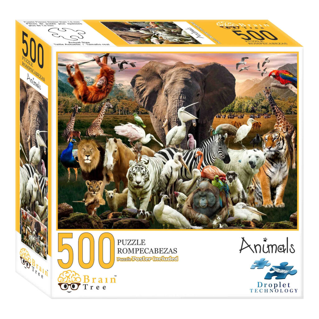E-shop Brain Tree Puzzle Zvieratá 500 dielikov
