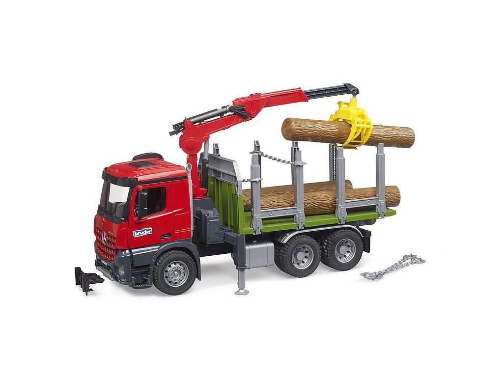 E-shop Bruder 3669 Prepravník na drevo s hydraulickou rukou MB Arocs