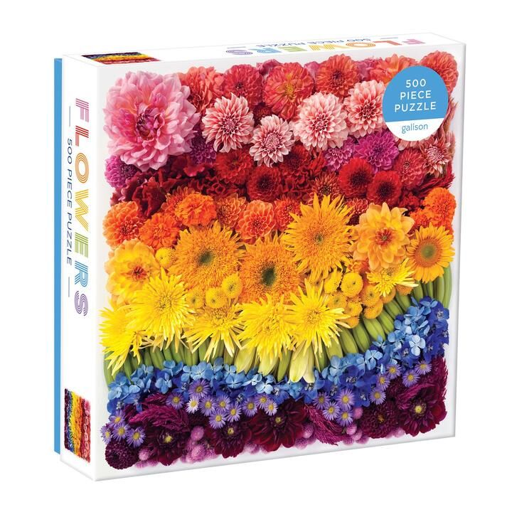 E-shop Galison Puzzle Dúhové kvety 500 dielikov