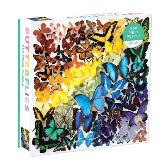E-shop Galison Puzzle Dúhové motýle 500 dielikov