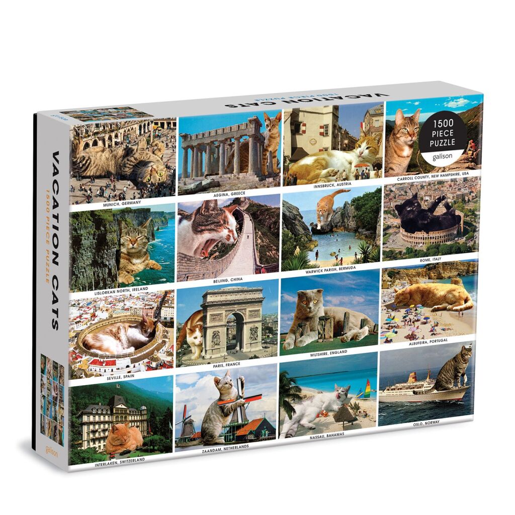 E-shop Galison Puzzle Mačky na prázdninách 1500 dielikov