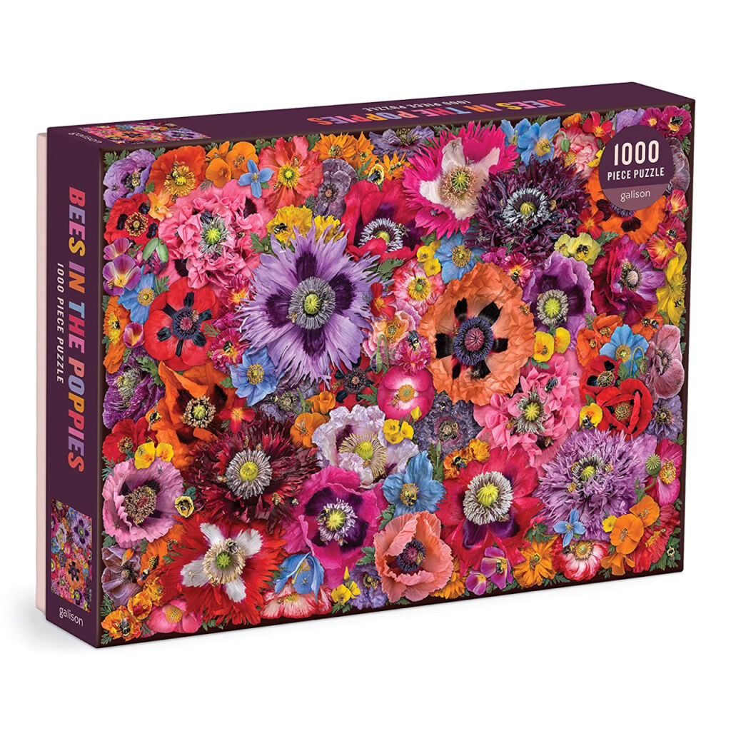 E-shop Galison Puzzle Včely medzi kvetmi maku 1000 dielikov