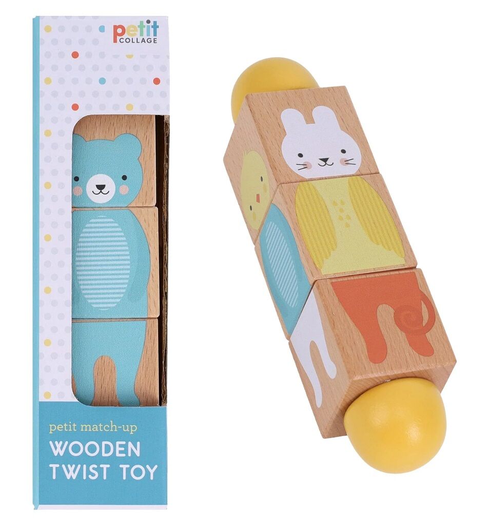E-shop Petitcollage Drevená Twist hračka Zvieratká