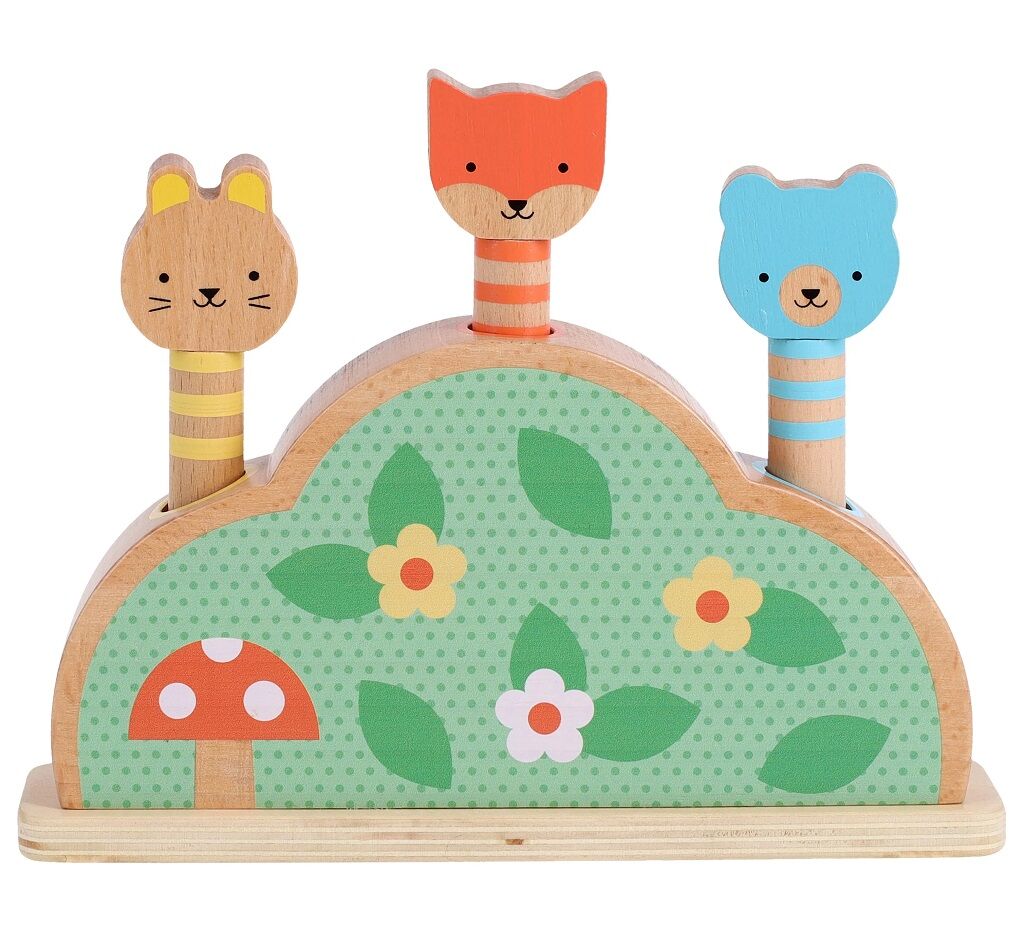 E-shop Petitcollage Drevená vyskakovacia hračka Petit Friends