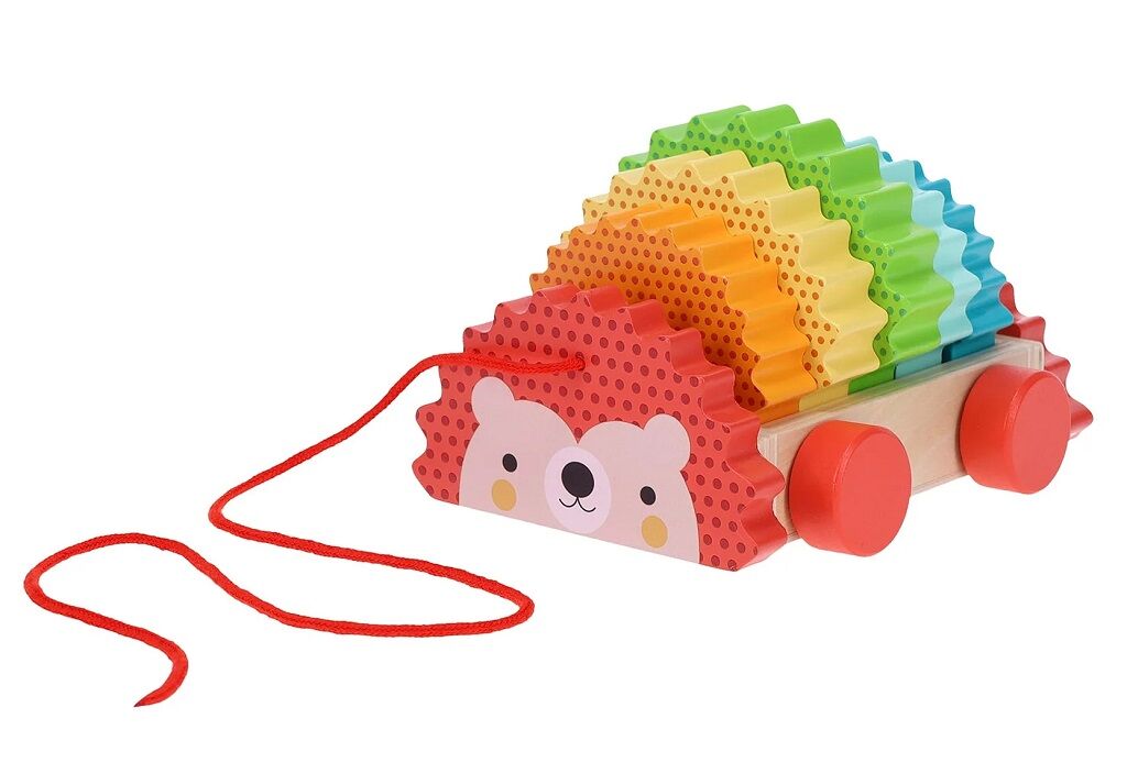 E-shop Petitcollage Drevený ťahací ježko