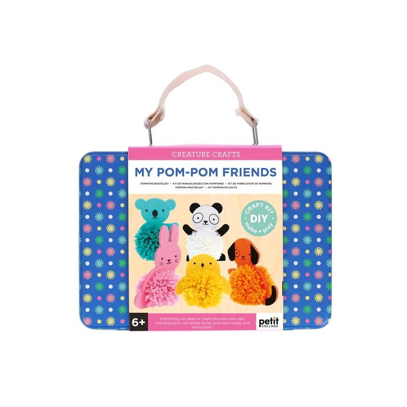 E-shop Petitcollage Kreatívny kufrík s bambuľkovými zvieratkami