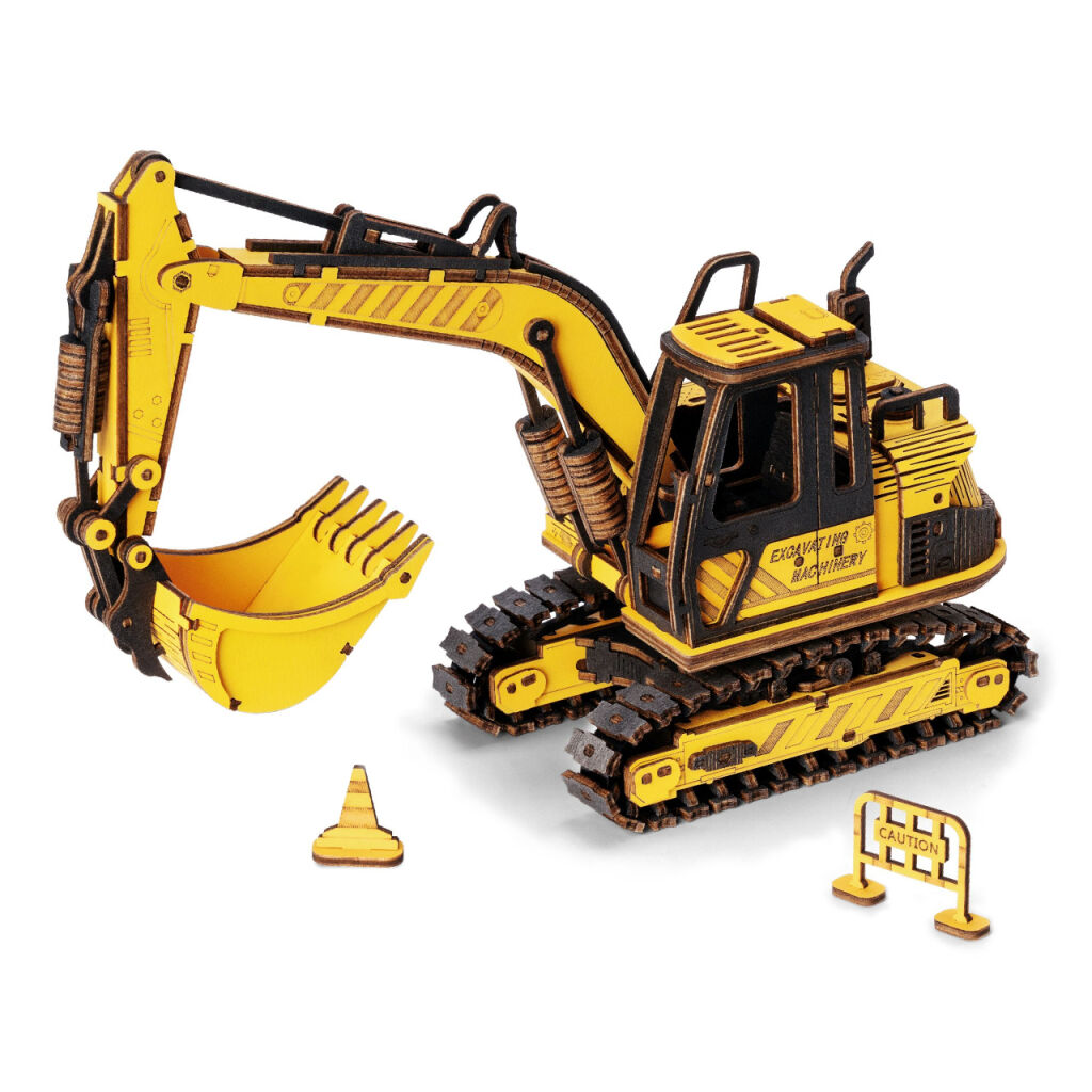 E-shop RoboTime Drevené 3D puzzle Bager