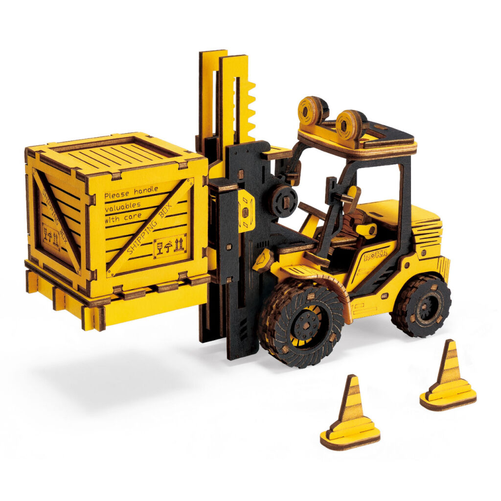 E-shop RoboTime Drevené 3D puzzle Vysokozdvižný vozík