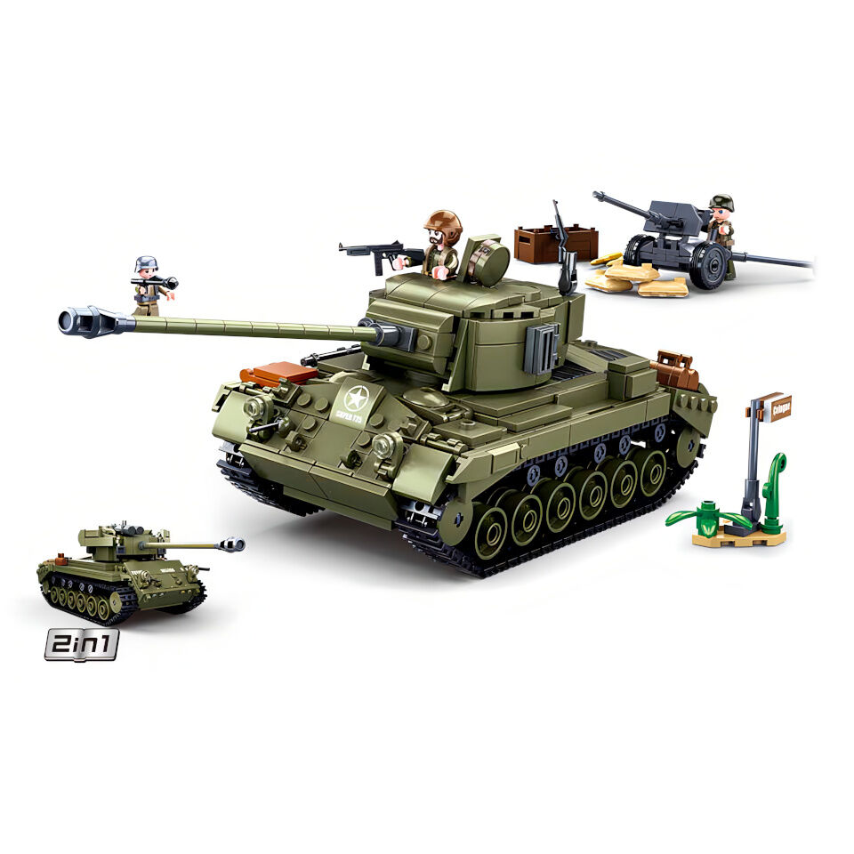 E-shop Sluban Army N38-B0860 Stredný tank 2v1 a protiletecké delo