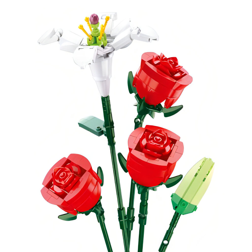 E-shop Sluban Flowers M38-B1121B Ruže s Ľaliou
