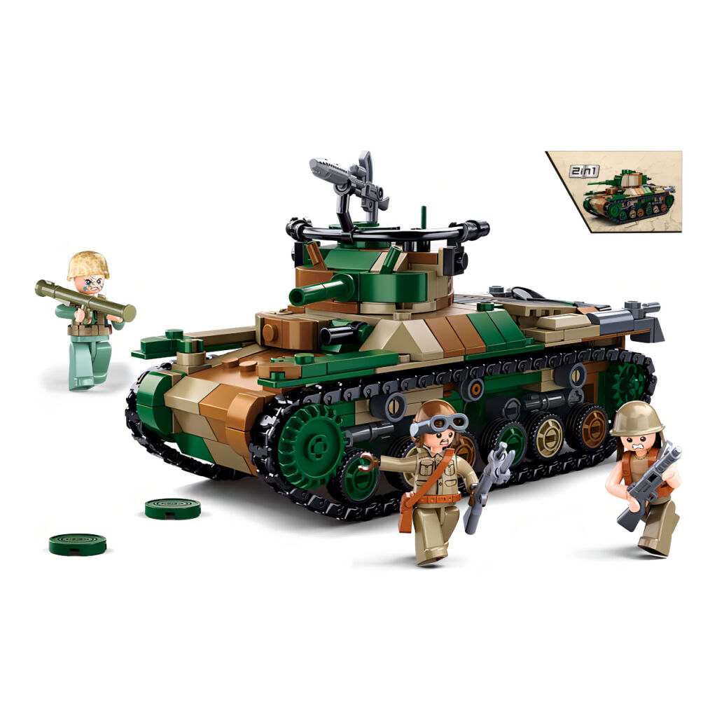 E-shop Sluban WWII M38-B1107 Japonský stredný tank Typ 97 2v1