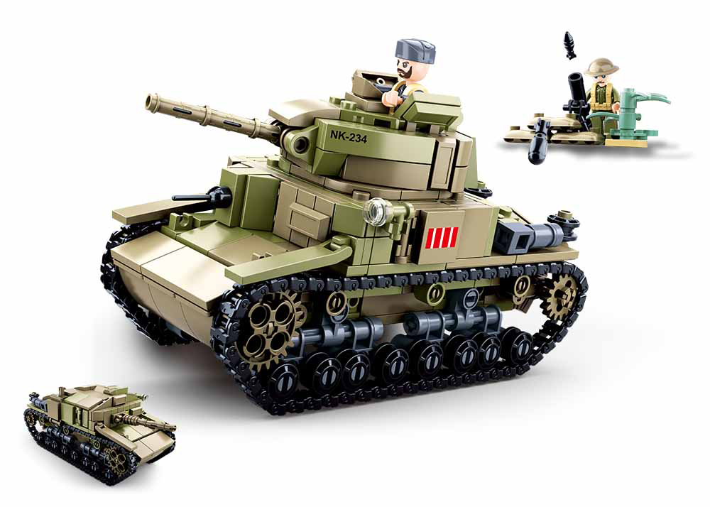 E-shop Sluban Army M38-B0711 Stredný taliansky tank 2v1