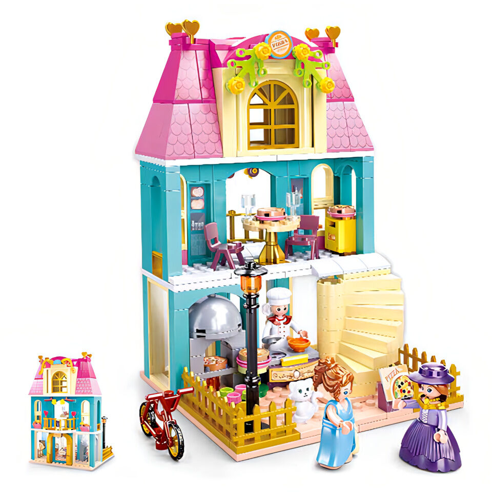 E-shop Sluban Girls Dream Village M38-B0875 Dvojposchodový dom s podkrovím