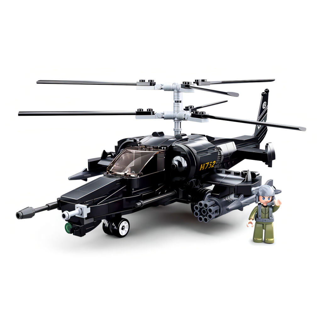 E-shop Sluban Model Bricks M38-B0752 Bojový vrtuľník Ka-50 Black Shark