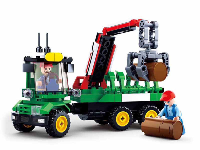 E-shop Sluban Town Farma M38-B0778 Traktor s prívesom na klády