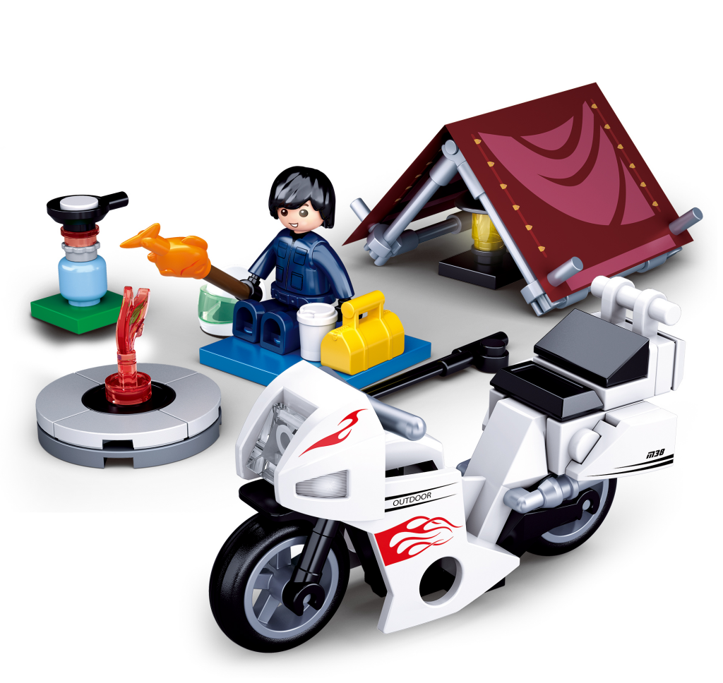 E-shop Sluban Town Motorky M38-B0717E Motorkár v kempe