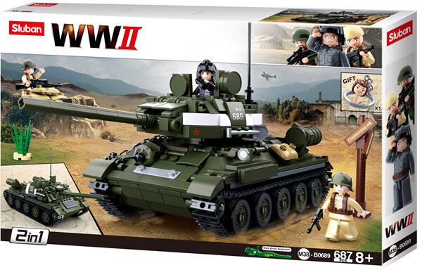E-shop Sluban WWII M38-B0689 Sovietsky tank T-34/85 2v1