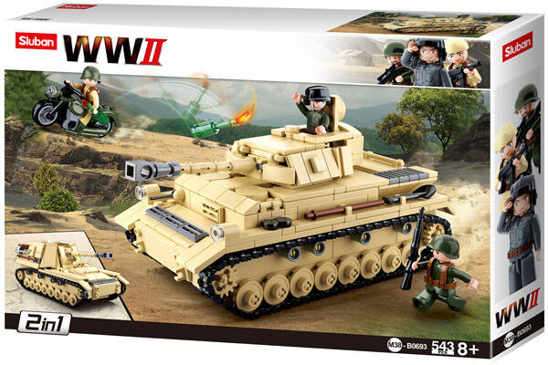 E-shop Sluban WWII M38-B0693 Veľký nemecký tank 2v1