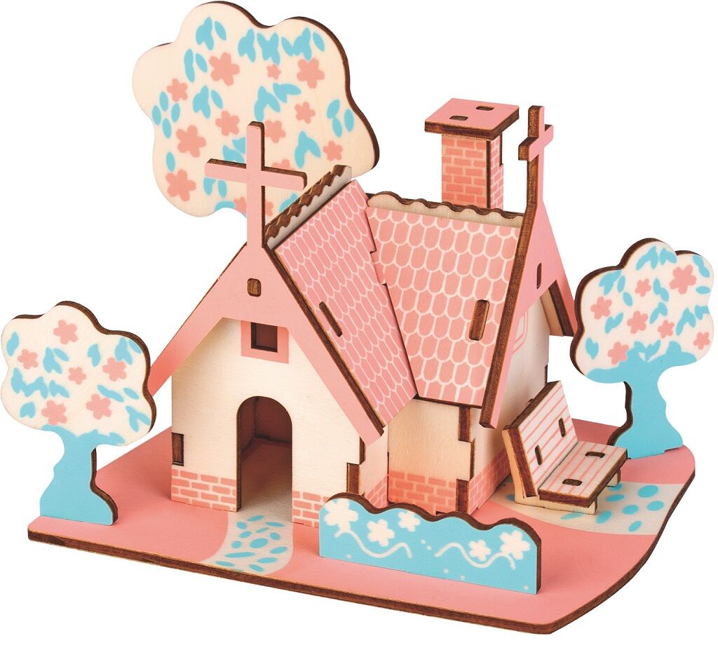 E-shop Woodcraft Drevené 3D puzzle Americká chata