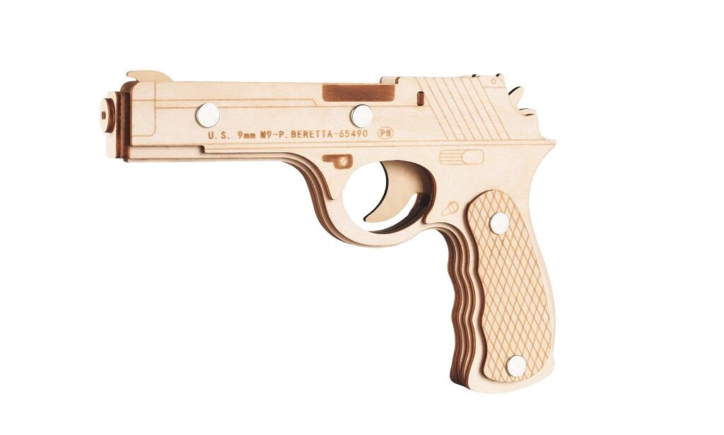 E-shop Woodcraft Drevené 3D puzzle Beretta M9