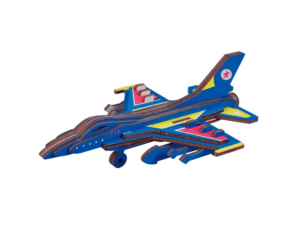 E-shop Woodcraft Drevené 3D puzzle Bojové lietadlo F16
