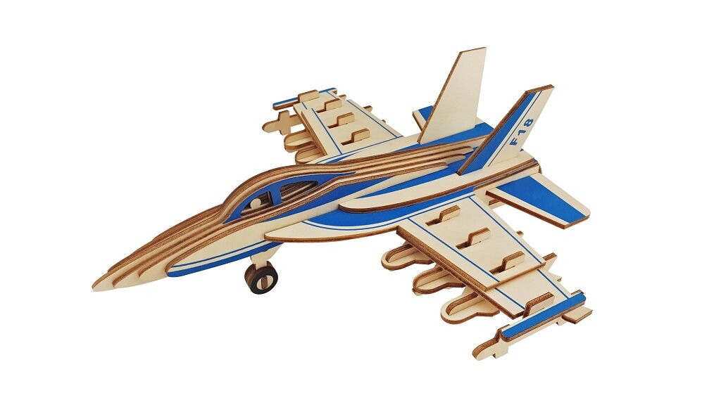 E-shop Woodcraft Drevené 3D puzzle Bojové lietadlo F18